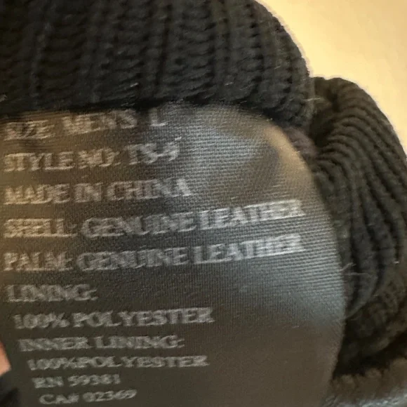 Swany Black Leather Mittens - Picture 2 of 5